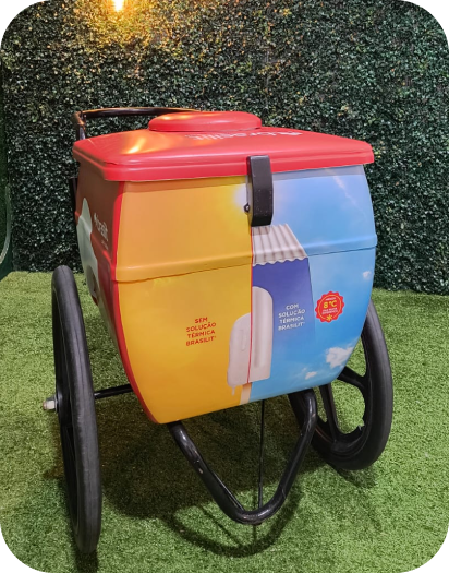 Carrinho de sorvete personalizado Brasilit